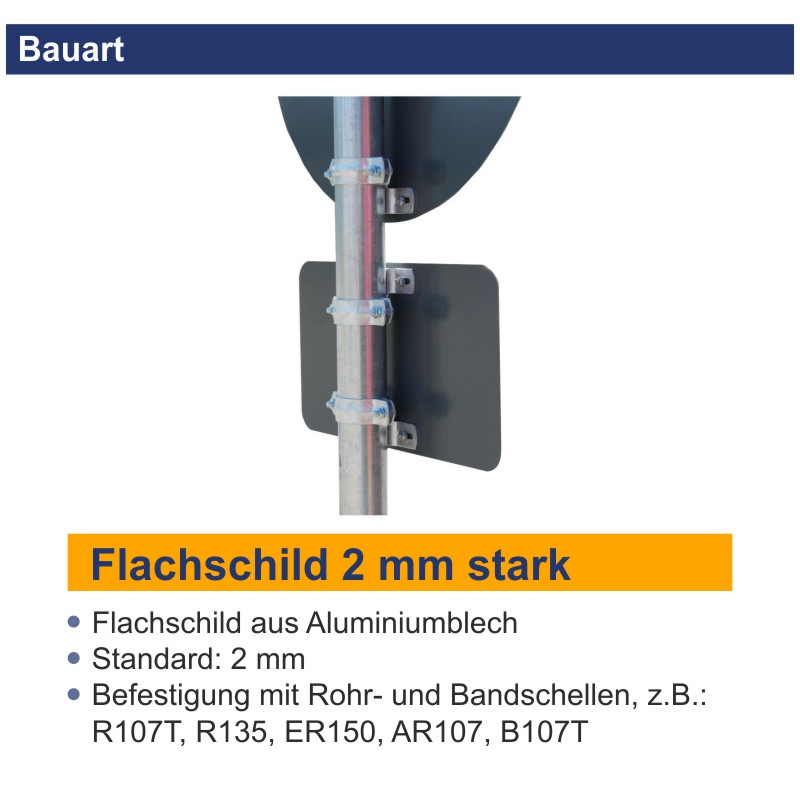 Hinweisschild Eichenprozessionsspinner | Bauart