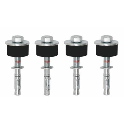 Durchsteckanker FLEX mit Gummipuffern, 4er-Set