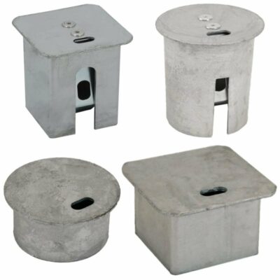 Abdeckkappe für Bodenhülsen 70 x 70 mm, Ø 60 mm und Ø 76 mm | mit und ohne Verschluss