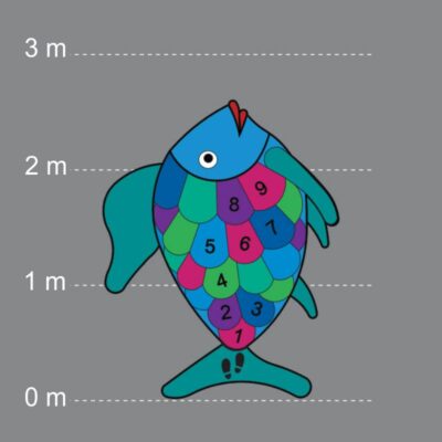 DecoMark® Hüpfspiel Himmel & Hölle | Fisch