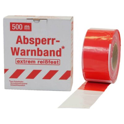 Absperrband rot/weiß