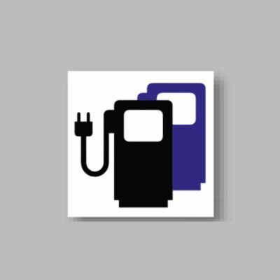 PREMARK® E-Ladesäulen-Symbol schwarz/blau